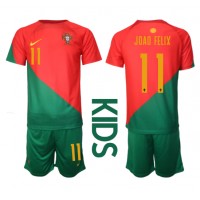 Fotballdrakt Barn Portugal Joao Felix #11 Hjemmedraktsett VM 2022 Kortermet (+ Korte bukser)